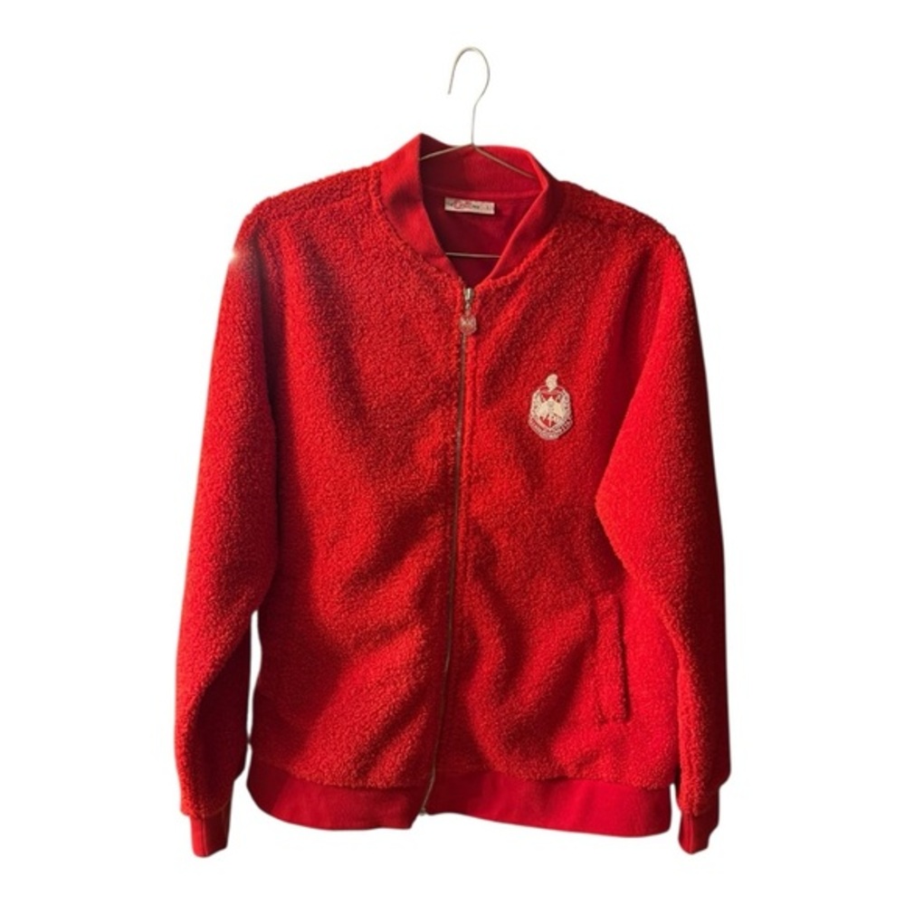 Vintage Delta Sigma Theta Fleece Bomber Jacket (c. 1998–2005)
